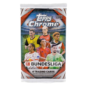 2024-25 Topps Chrome Bundesliga Soccer Hobby Pack (Single Pack Sales) 