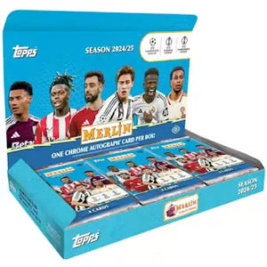 2024-25 Topps Chrome Merlin UEFA Club Competitions Soccer Delight Box 