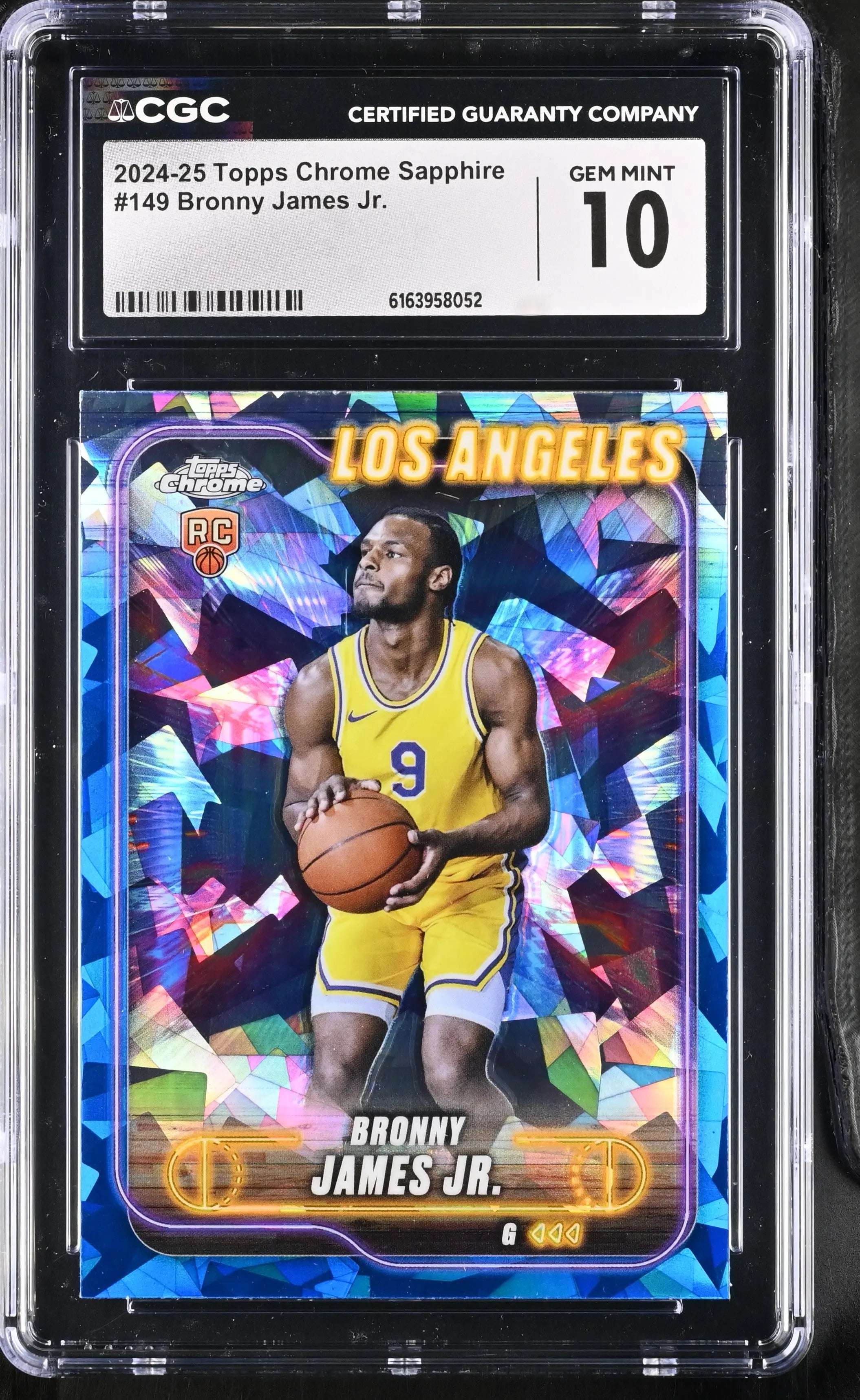 2024-25 Topps Chrome Sapphire Rookie Bronny James Jr. RC CGC 10 