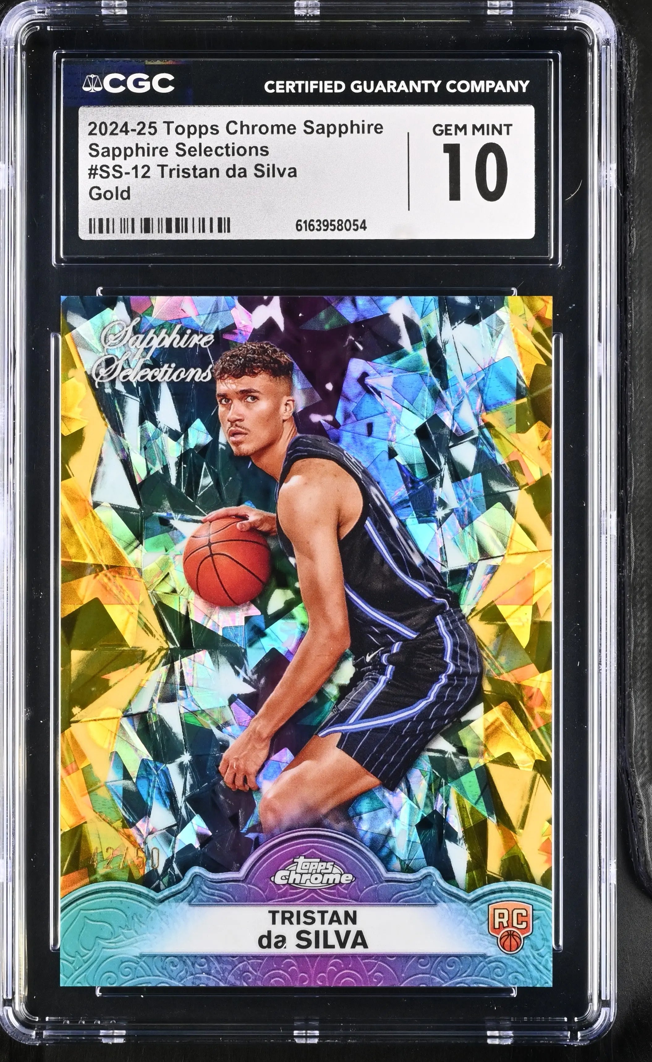 2024-25 Topps Chrome Sapphire Rookie Tristan da Silva RC CGC 10 
