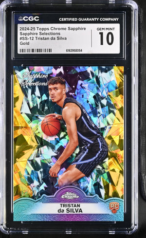 2024-25 Topps Chrome Sapphire Rookie Tristan da Silva RC CGC 10 