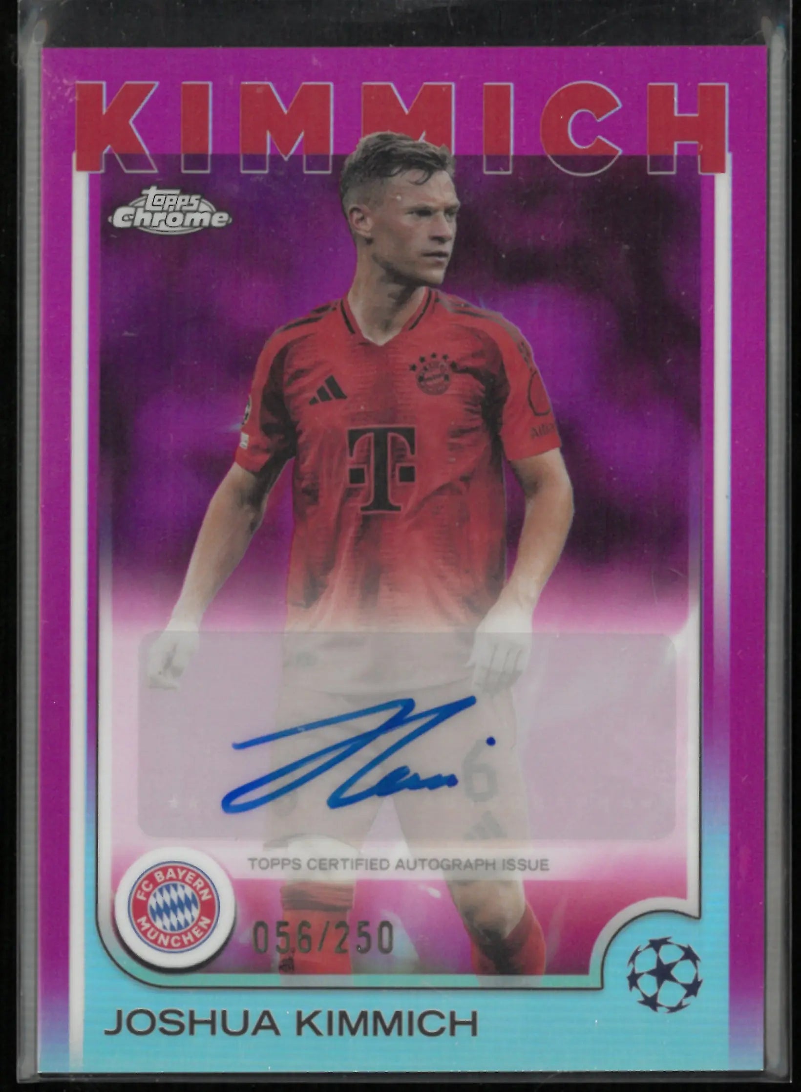 2024/25 Topps Chrome UEFA CC Autograph Joshua Kimmich Pink Auto /250 