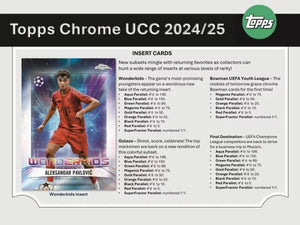 2024-25 Topps Chrome UEFA Club Competitions Soccer Jumbo Hobby Pack (Single Pack Sales) 