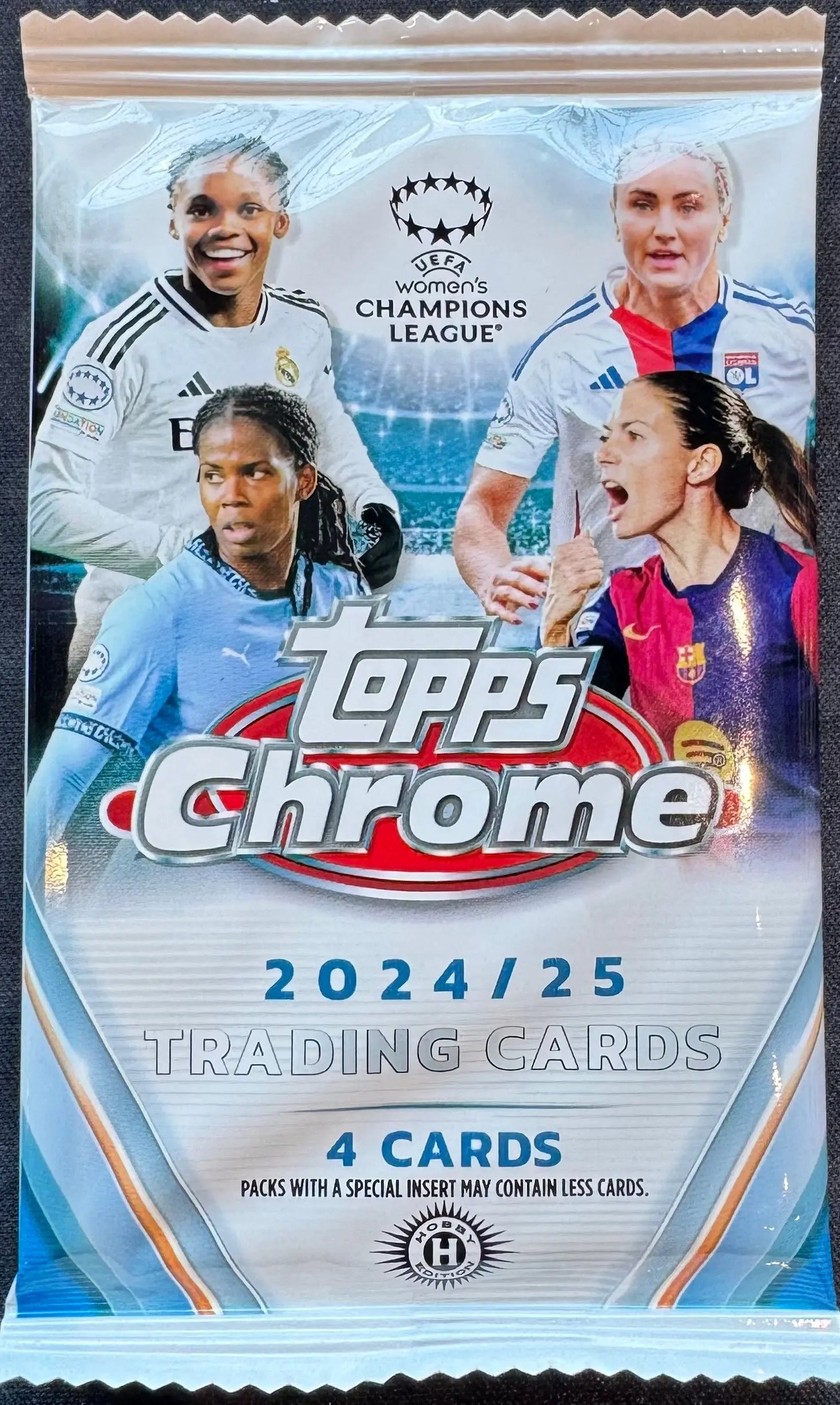 2024/25 Topps Chrome UEFA Women's Champions League Soccer Hobby Packs (Sales By The Pack) 