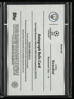 2024/25 Topps Museum Collection UEFA Club Competitions Autograph Patch Josko Gvardiol /25 