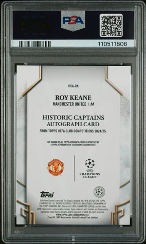 2024-25 Topps UEFA Club Competition Historic Captains Auto Roy Keane PSA 10 Pop2 
