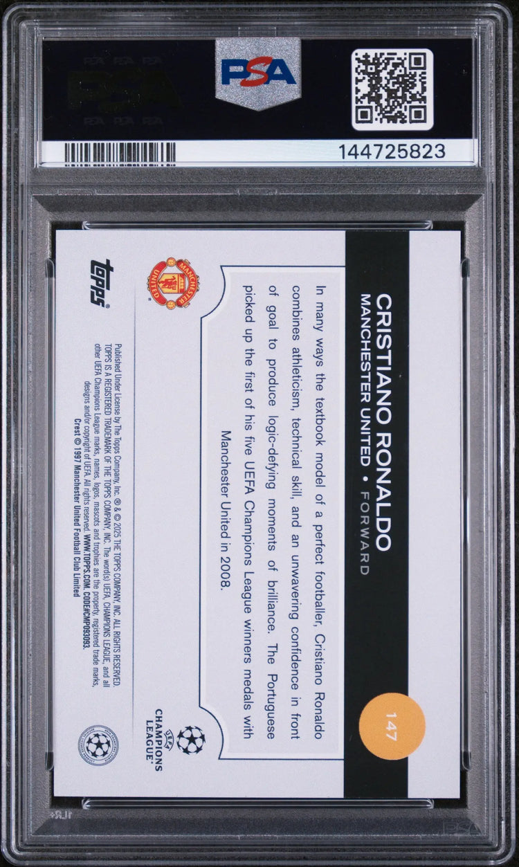 2024-25 Topps UEFA Club Competitions Cristiano Ronaldo #147 SP PSA 10 CR7 