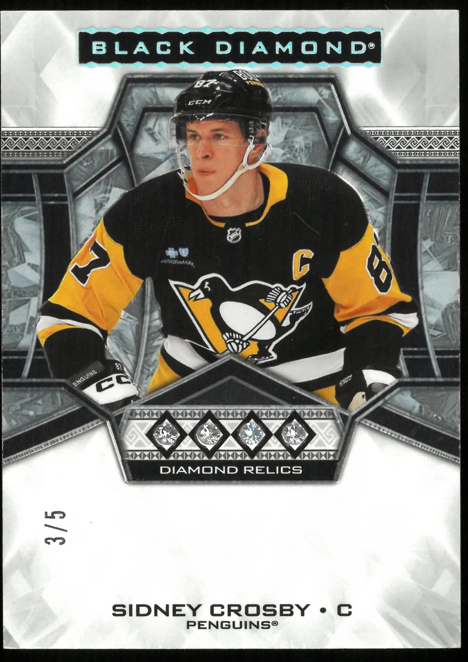 2024-25 UD Black Diamond Hockey Sidney Crosby Quad Diamond Relics /5 