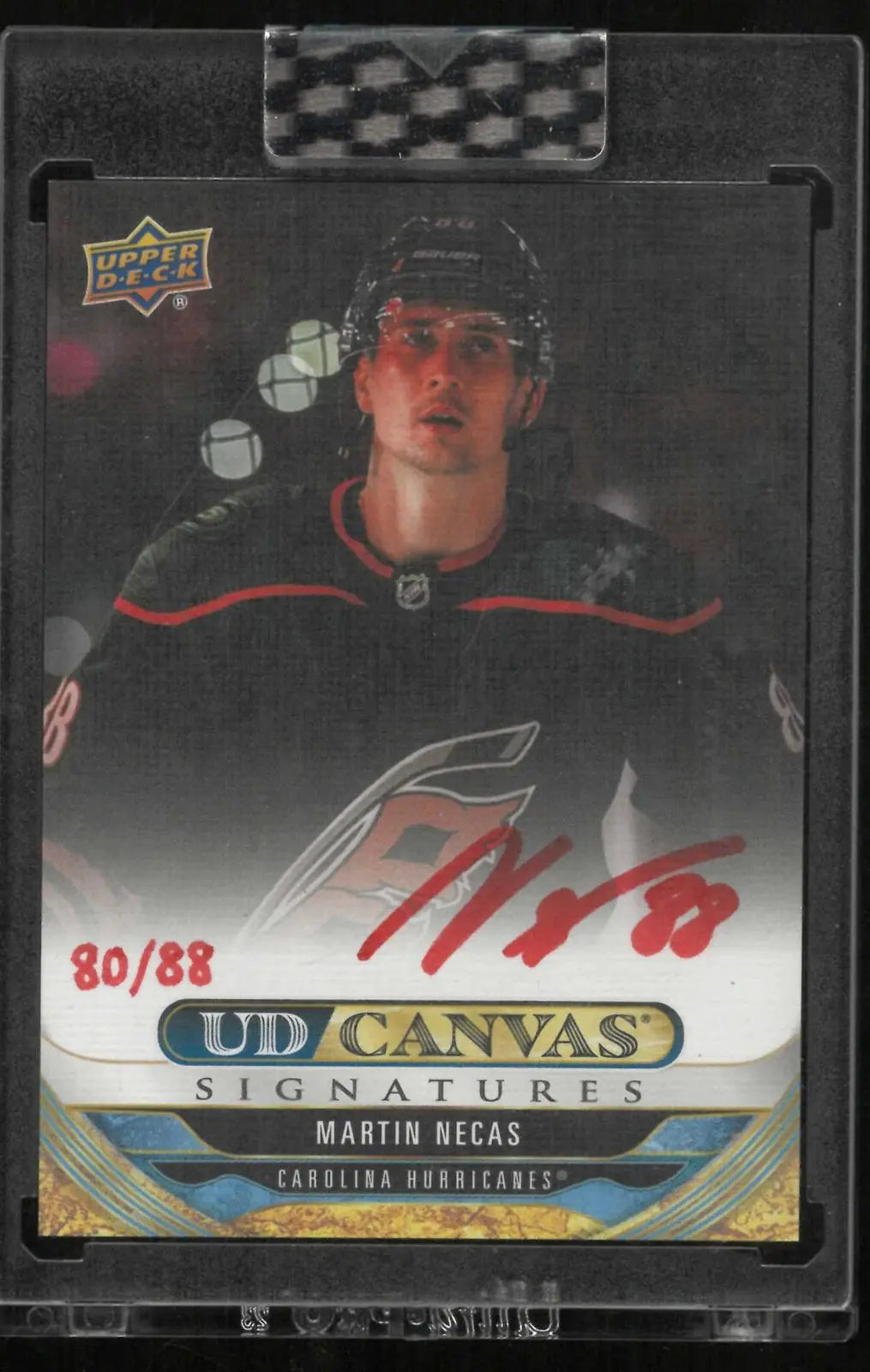 2024-25 UD Canvas Clear Cut Signatures On Card Autograph Martin Necas Auto /88 