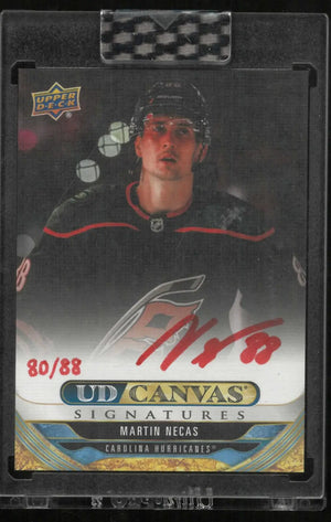 2024-25 UD Canvas Clear Cut Signatures On Card Autograph Martin Necas Auto /88 