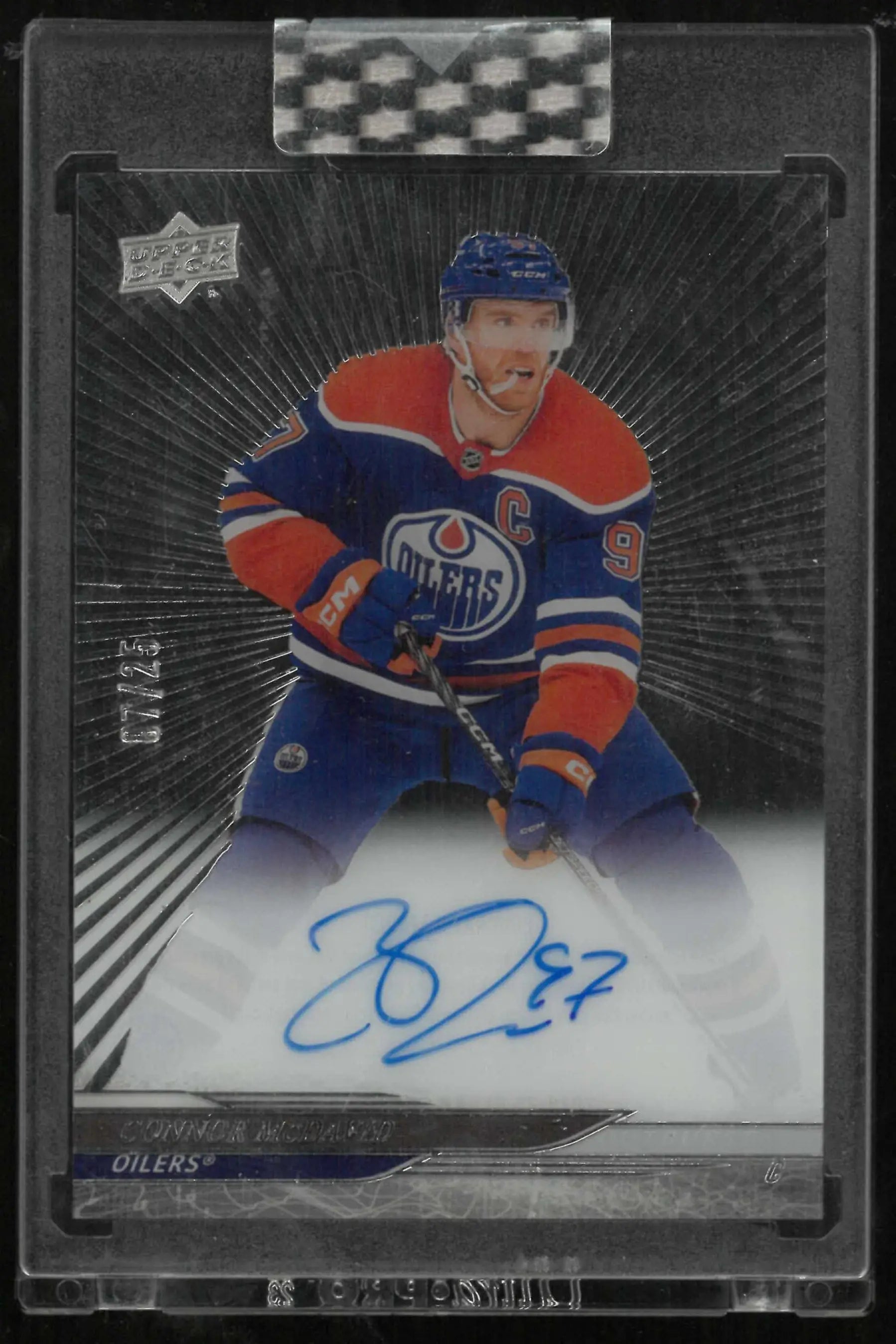 2024-25 UD Clear Cut Hockey Outburst Autograph Connor McDavid Auto /25 