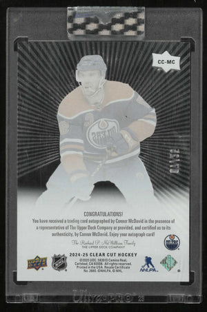 2024-25 UD Clear Cut Hockey Outburst Autograph Connor McDavid Auto /25 