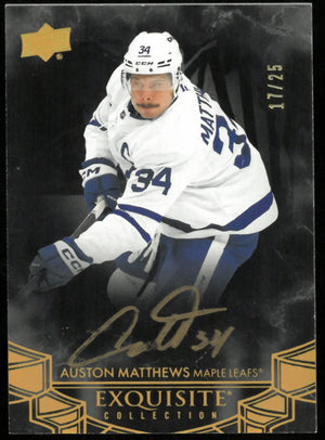 2024-25 UD Exquisite Hockey Auston Matthews Gold Ink Auto /25 