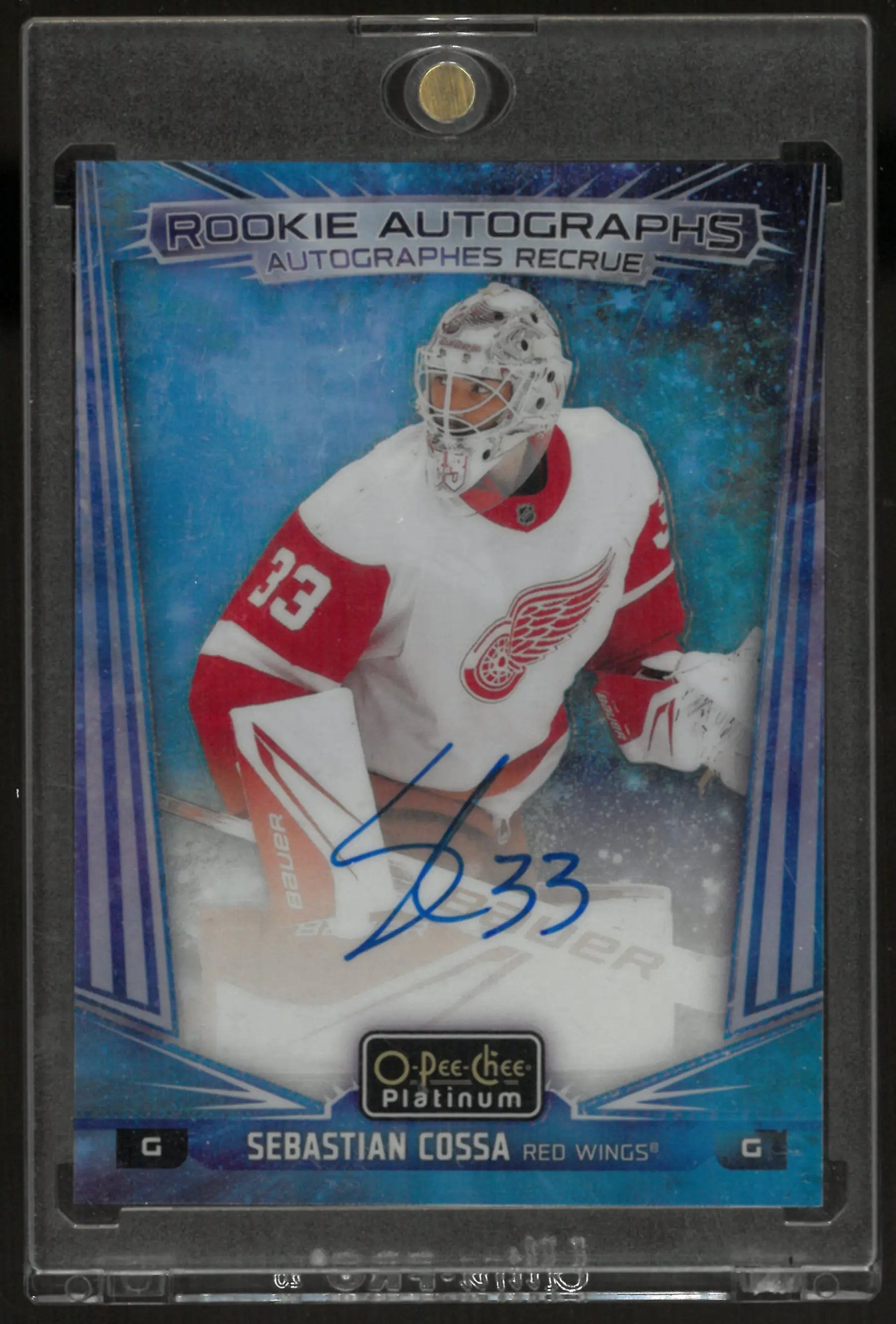 2024-25 UD O-Pee-Chee Platnium Rookie Autographs Sebastian Cossa Auto RC /50 
