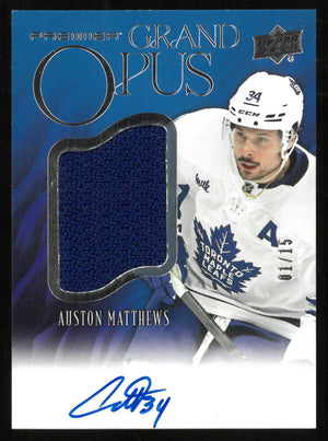 2024-25 UD Premier Hockey Grand Opus Autograph Patch Auston Matthews Auto 1/15 