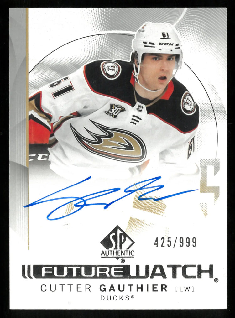 2024-25 UD SP Authentic Future Watch Auto RC Cutter Gauthier /999 