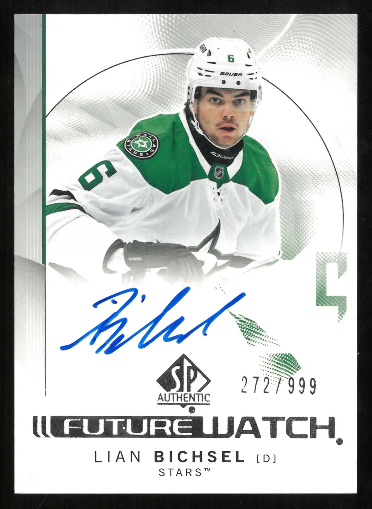 2024-25 UD SP Authentic Future Watch Autograph Rookie Lian Bichsel RC /999 