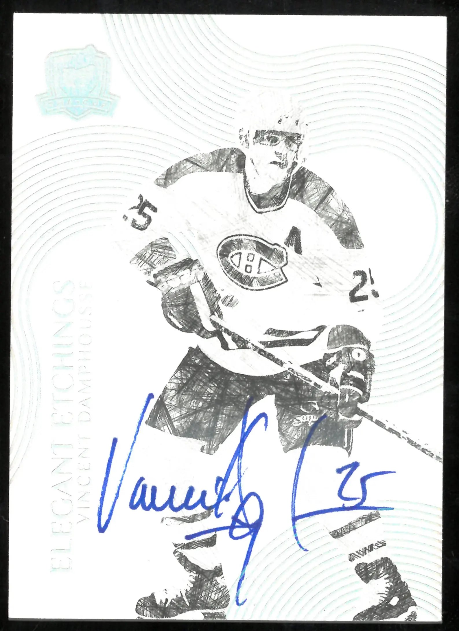2024-25 UD The Cup Elegant Etchings Auto Vincent Damphousse 