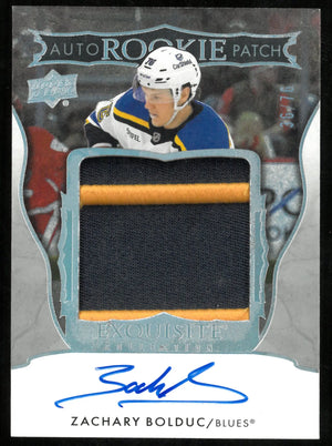 2024-25 UD The Cup Hockey Exquisite Rookie Patch Auto Zachary Bolduc /76 