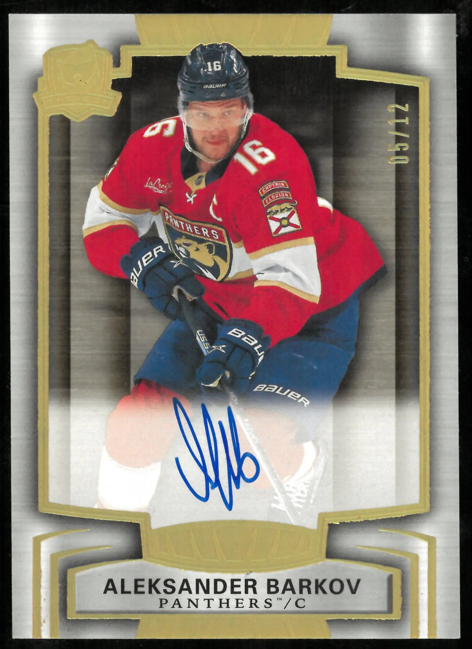 2024-25 UD The Cup Hockey Gold Spectrum Auto Aleksander Barkov /12 