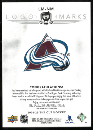2024-25 UD The Cup Logo Marks Patch Nathan MacKinnon /99 