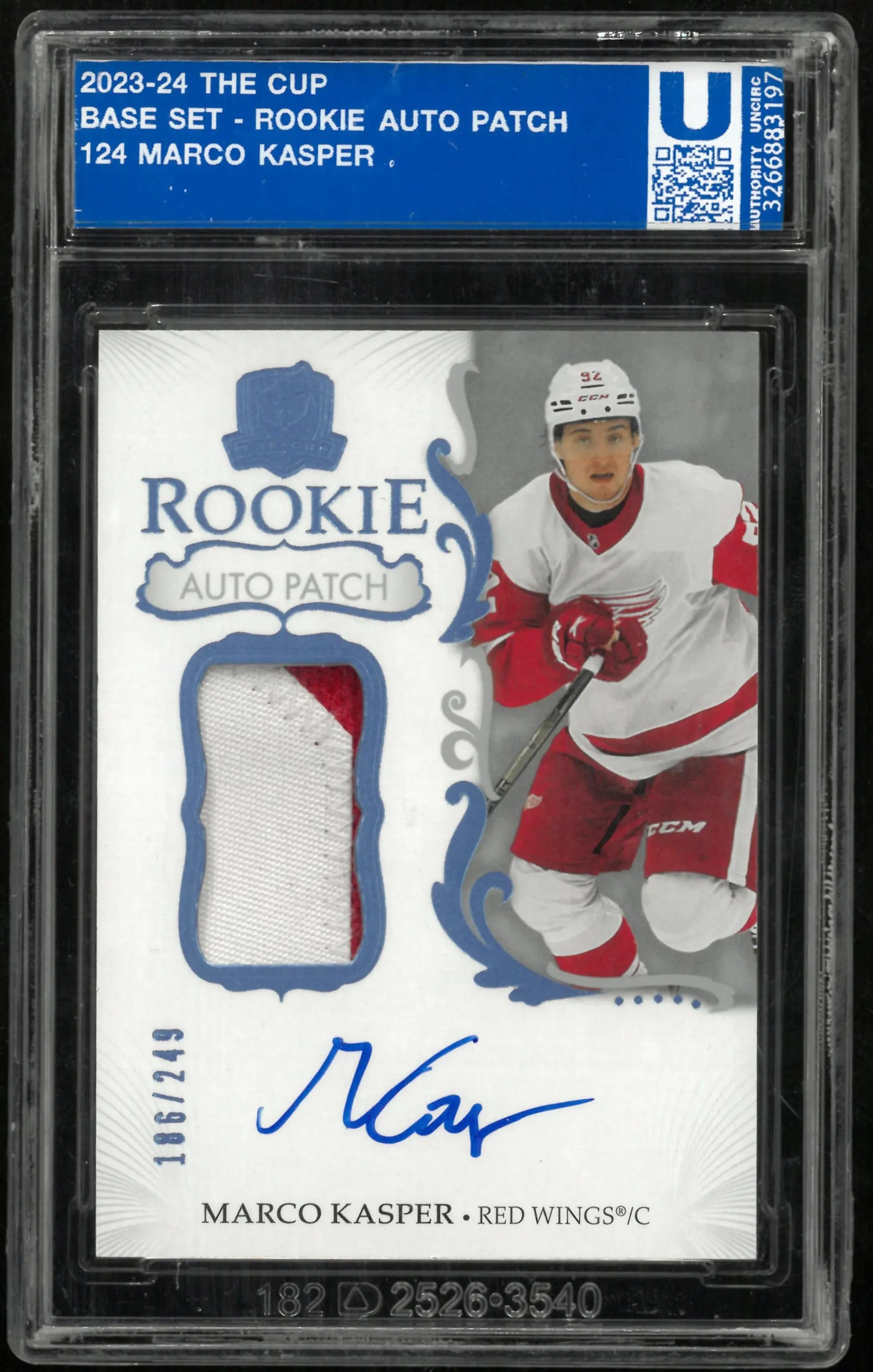 2024-25 UD The Cup Marco Kasper RC Rookie Patch Auto /249 