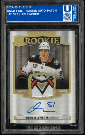 2024-25 UD The Cup Olen Zellweger RC Rookie Patch Auto /24 