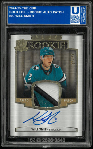 2024-25 UD The Cup Rookie Tri Color Patch Auto Will Smith RC Gold /24 