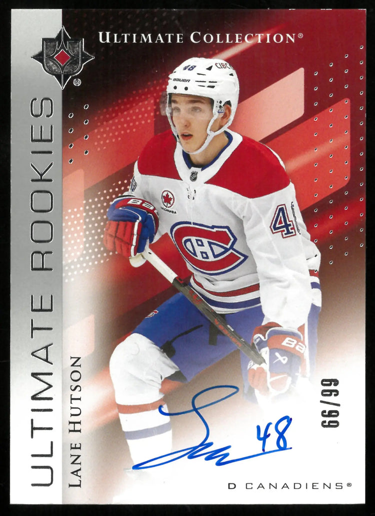 2024-25 UD Ultimate Hockey Lane Hutson RC Rookie Auto /99 