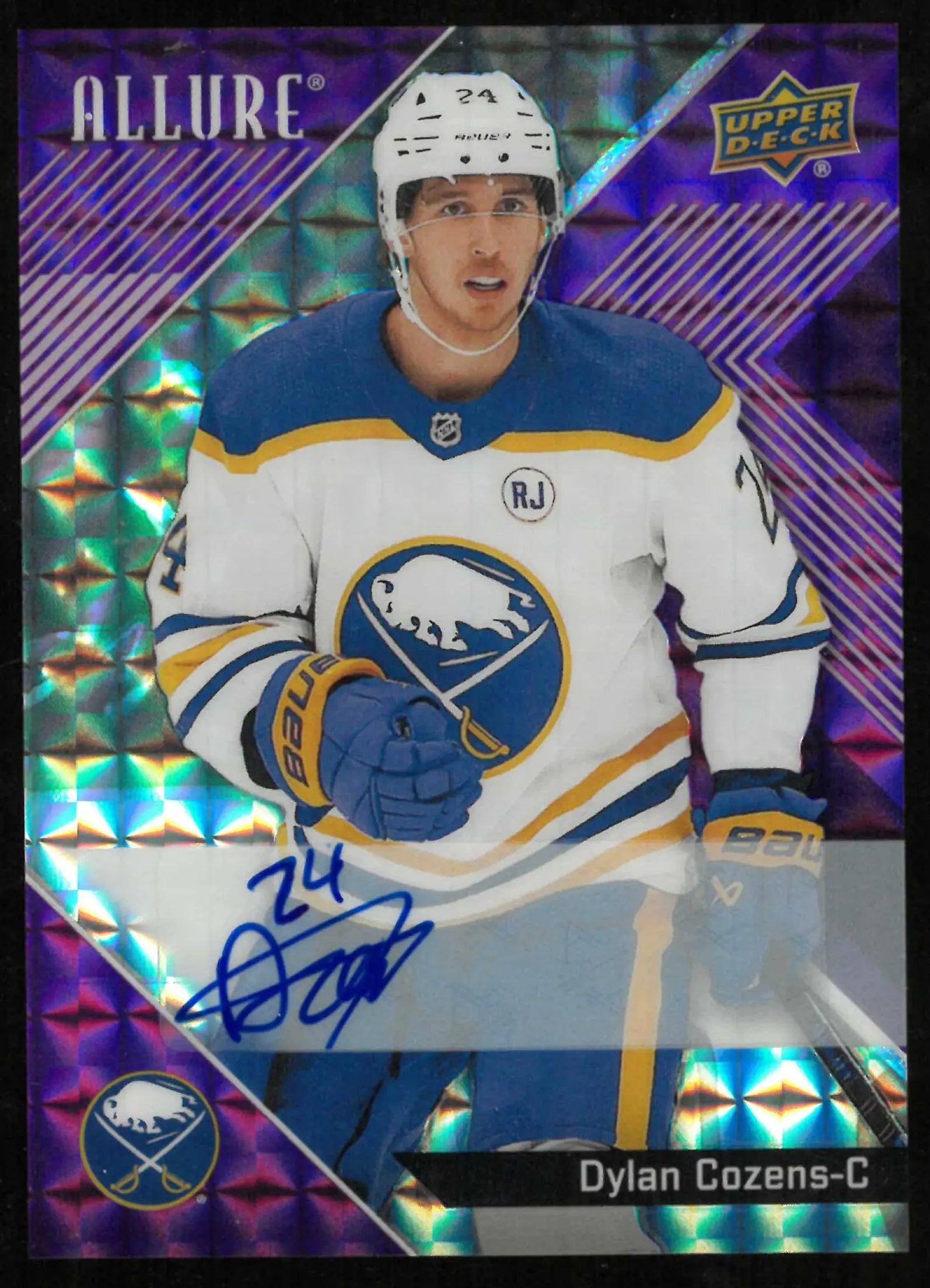 2024-25 Upper Deck Allure Autograph Dylan Cozens Purple Diamond Auto /10 