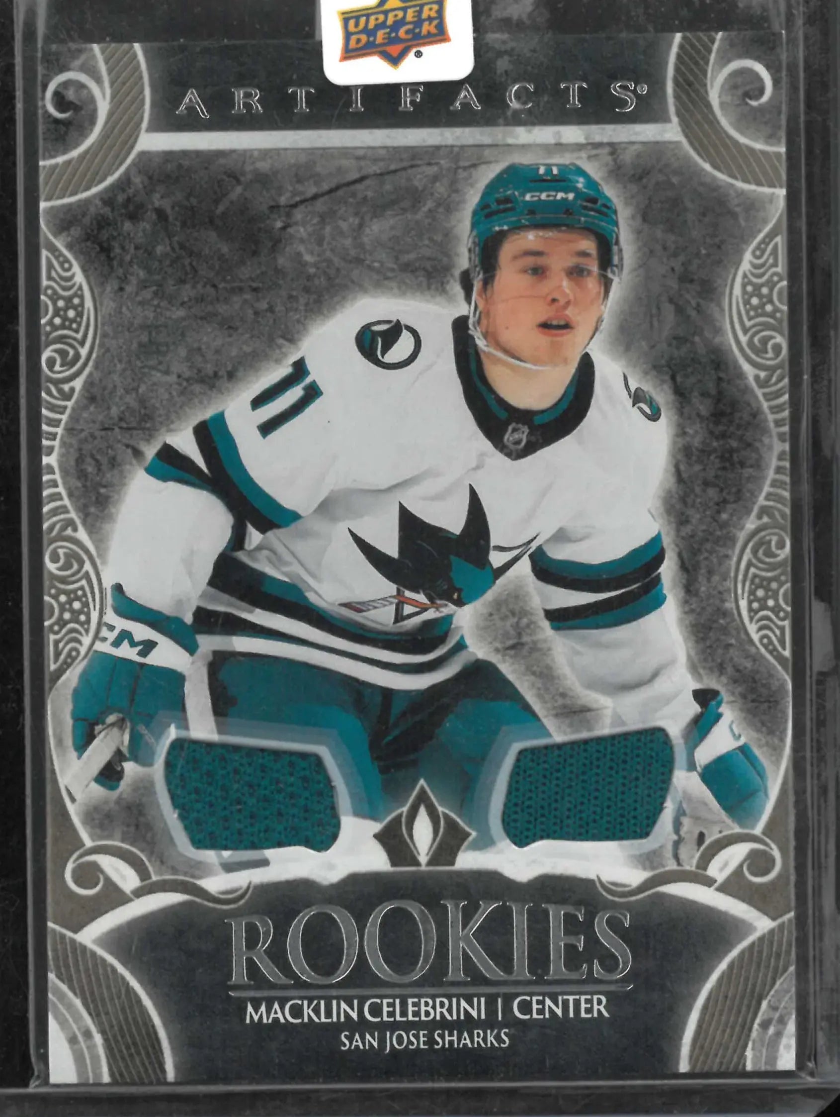 2024-25 Upper Deck Artifacts Rookie Patch Macklin Celebrini /399 RC 