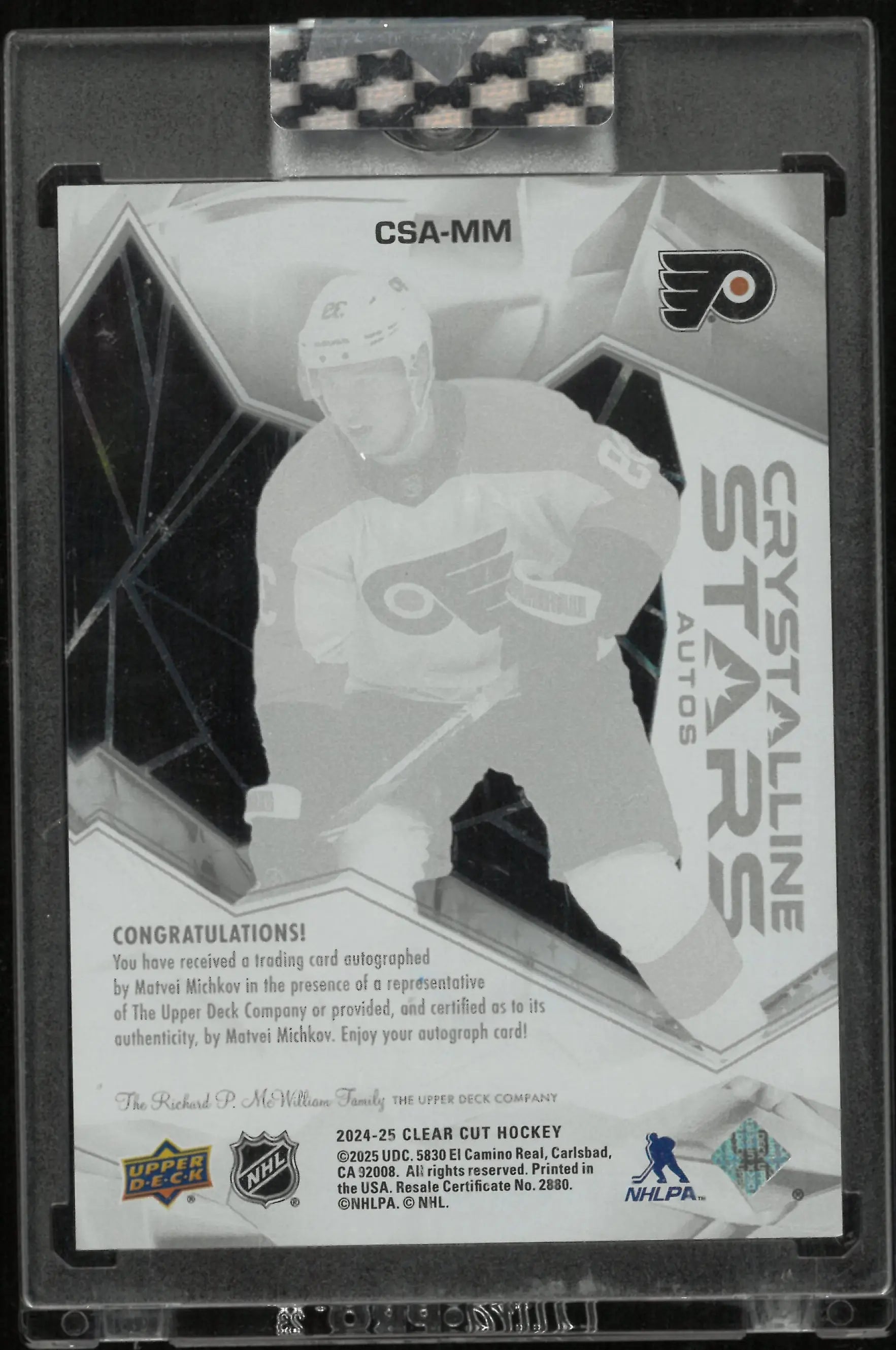 2024-25 Upper Deck Clear Cut Crystalline Stars Auto Matvei Michkov 