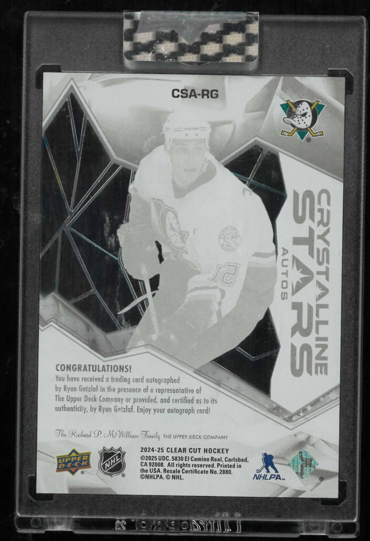 2024-25 Upper Deck Clear Cut Crystalline Stars Autograph Ryan Getzlaf Auto 