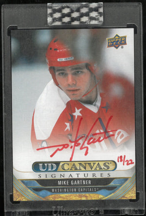 2024-25 Upper Deck Clear Cut Hockey UD Canvas Signatures Mike Gartner /22 