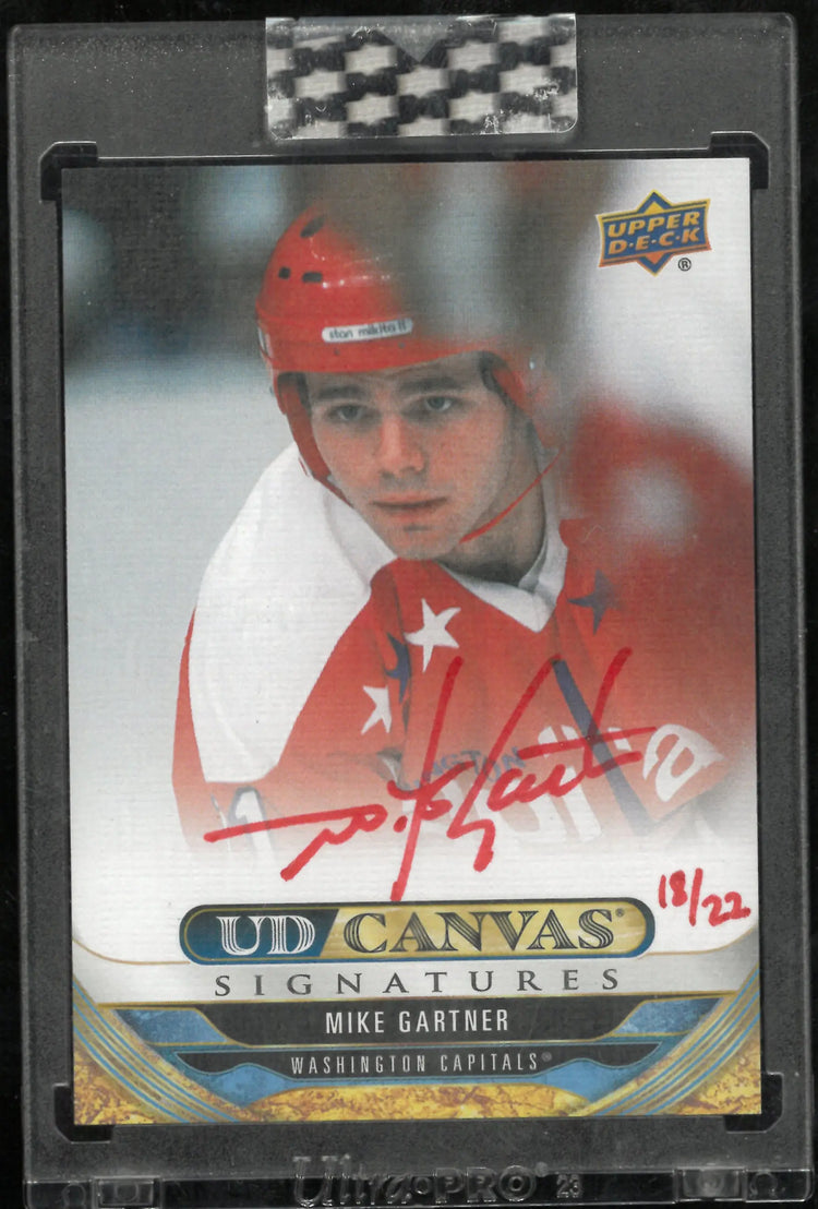 2024-25 Upper Deck Clear Cut Hockey UD Canvas Signatures Mike Gartner /22 