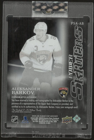 2024-25 Upper Deck Clear Cut Power Skaters Autograph Aleksander Barkov Auto /35 