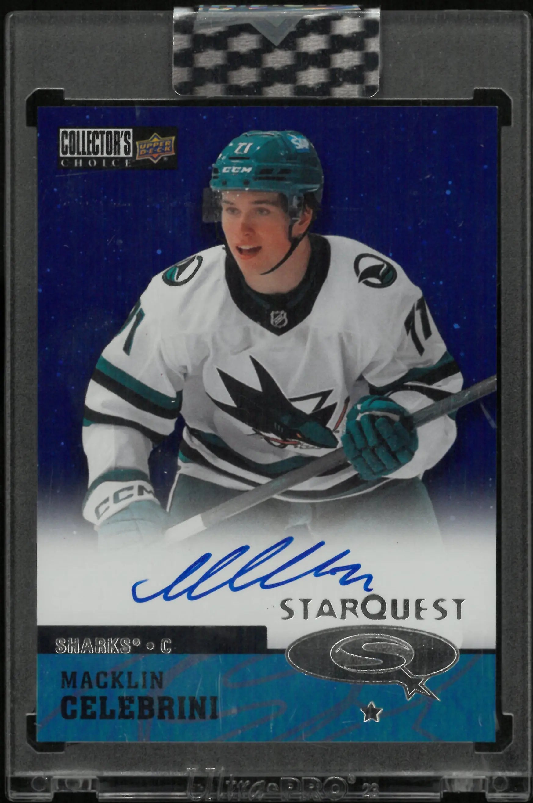 2024-25 Upper Deck Clear Cut Star Quest Macklin Celebrini Autograph Auto 