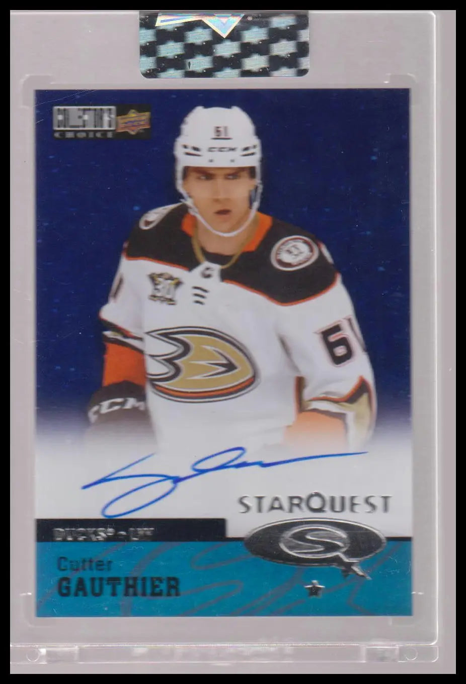 2024-25 Upper Deck Clear Cut StarQuest Rookie Autograph Cutter Gautheir Auto RC 