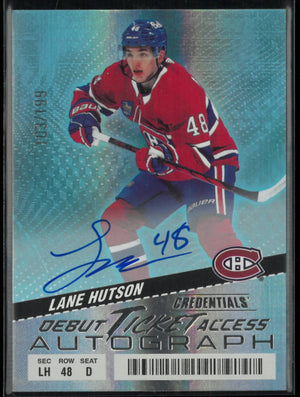 2024-25 Upper Deck Credential Debut Ticket Access Autograph Lane Hutson Auto/199 
