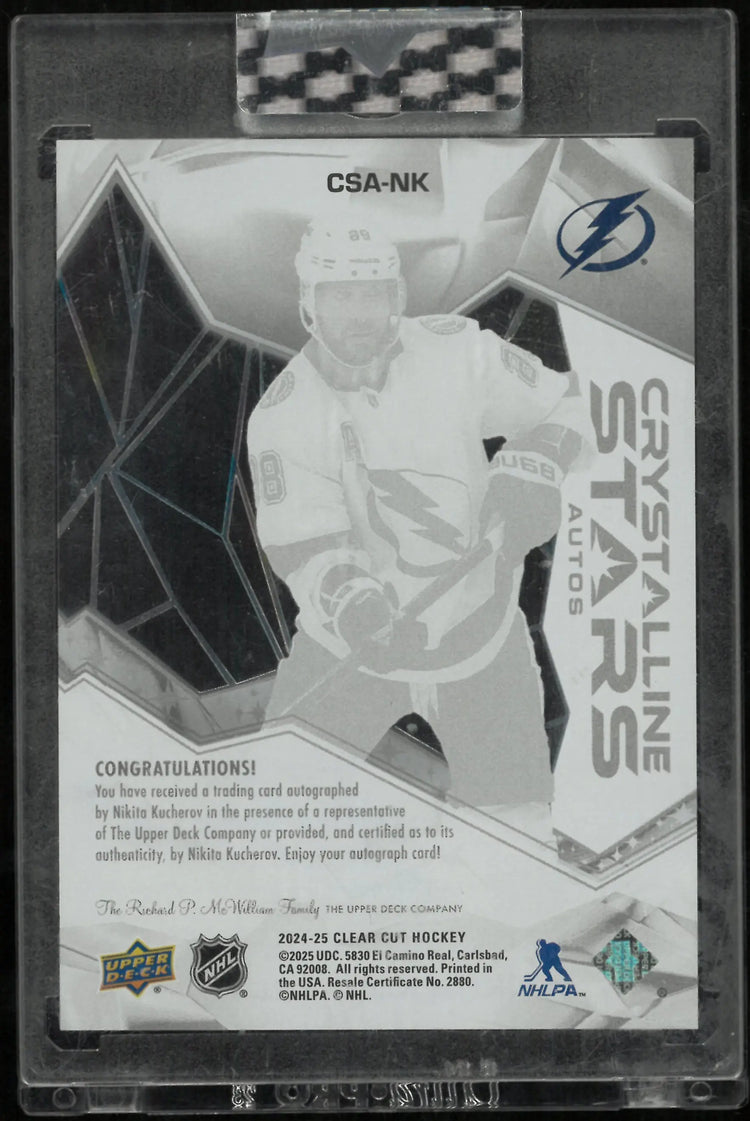 2024-25 Upper Deck Crystalline Stars Nikita Kucherov Auto 