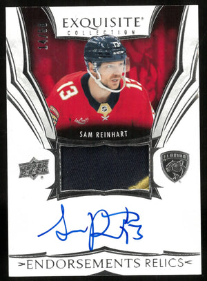 2024-25 Upper Deck Exquisite Collection Endorsements Relics Patch Auto Sam Reinhart /50 