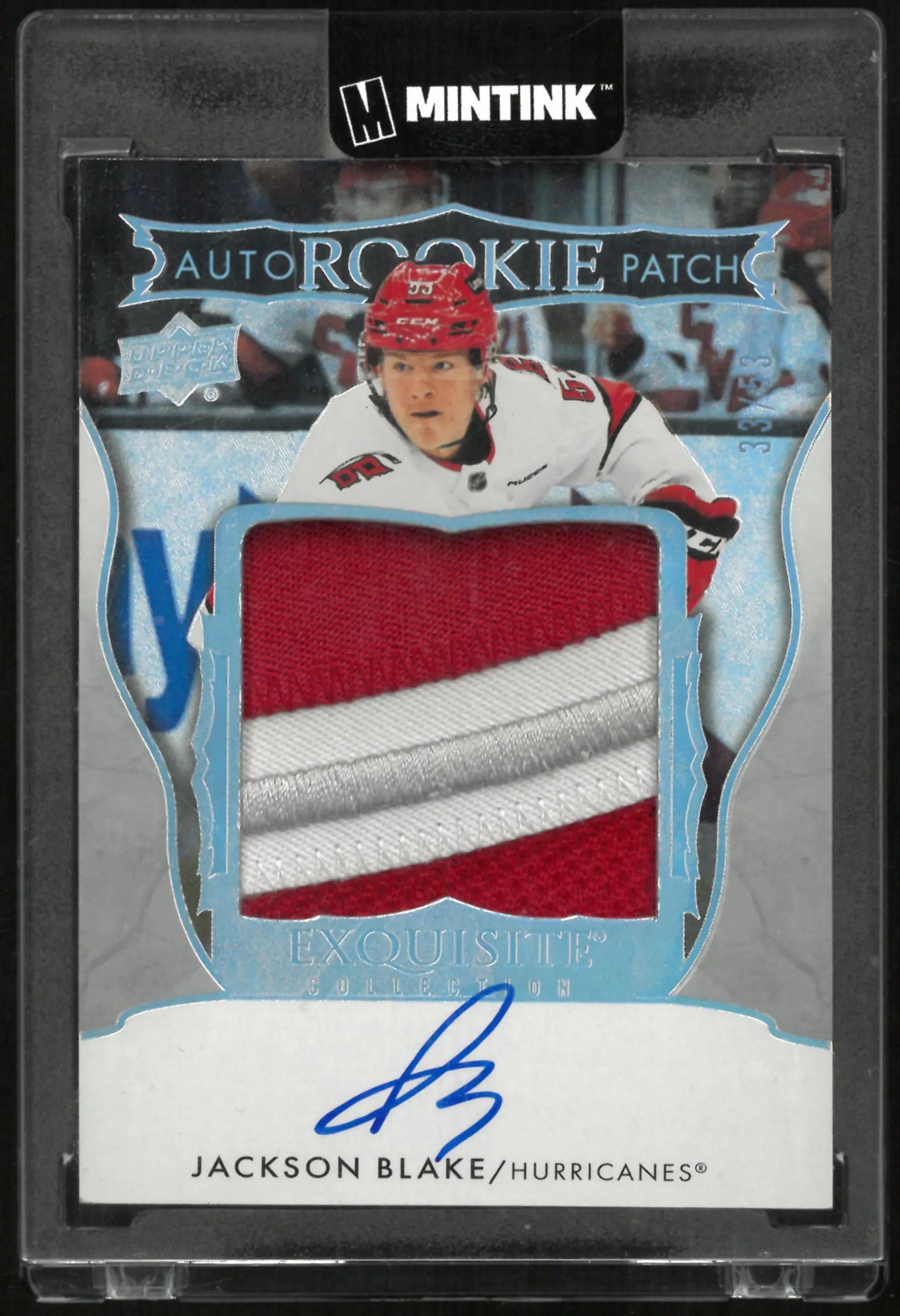 2024-25 Upper Deck Exquisite Collection Rookie Auto Patch RC Jackson Blake /53 