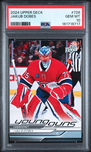2024-25 Upper Deck Extended Series Rookie Young Guns Jakub Dobes RC PSA 10 
