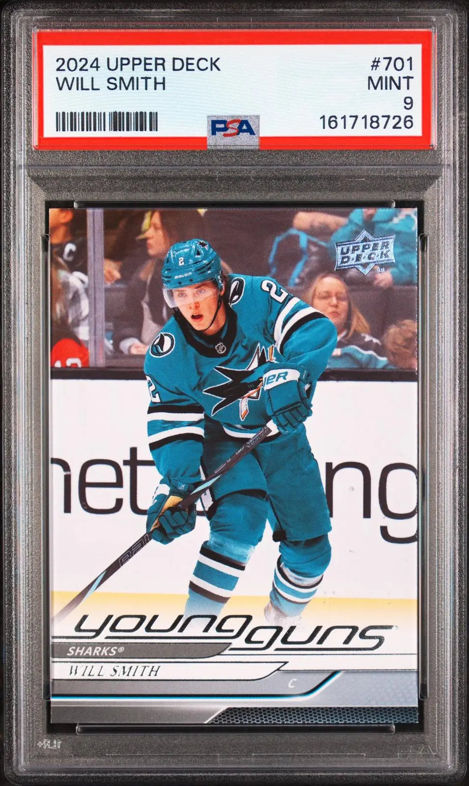 2024-25 Upper Deck Extended Series Rookie Young Guns Will Smith RC PSA 9 