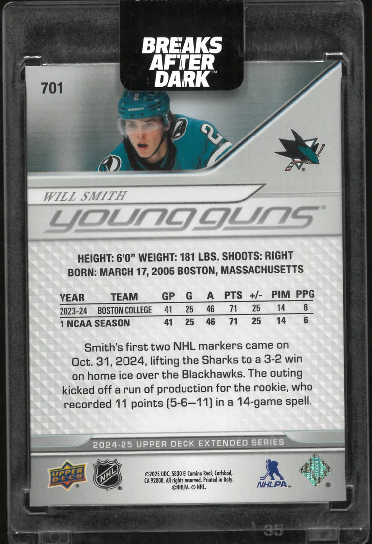 2024-25 Upper Deck Extended Series Young Guns Will Smith 