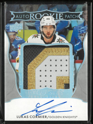 2024-25 Upper Deck Exuisite Collection Rookie Auto Patch Lukas Cormier Auto /40 RC 