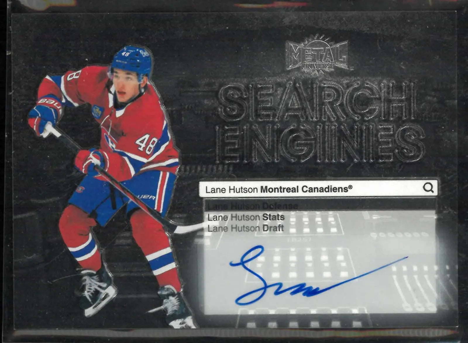 2024-25 Upper Deck Metal Universe Search Engines Autograph Rookie Lane Hutson RC 
