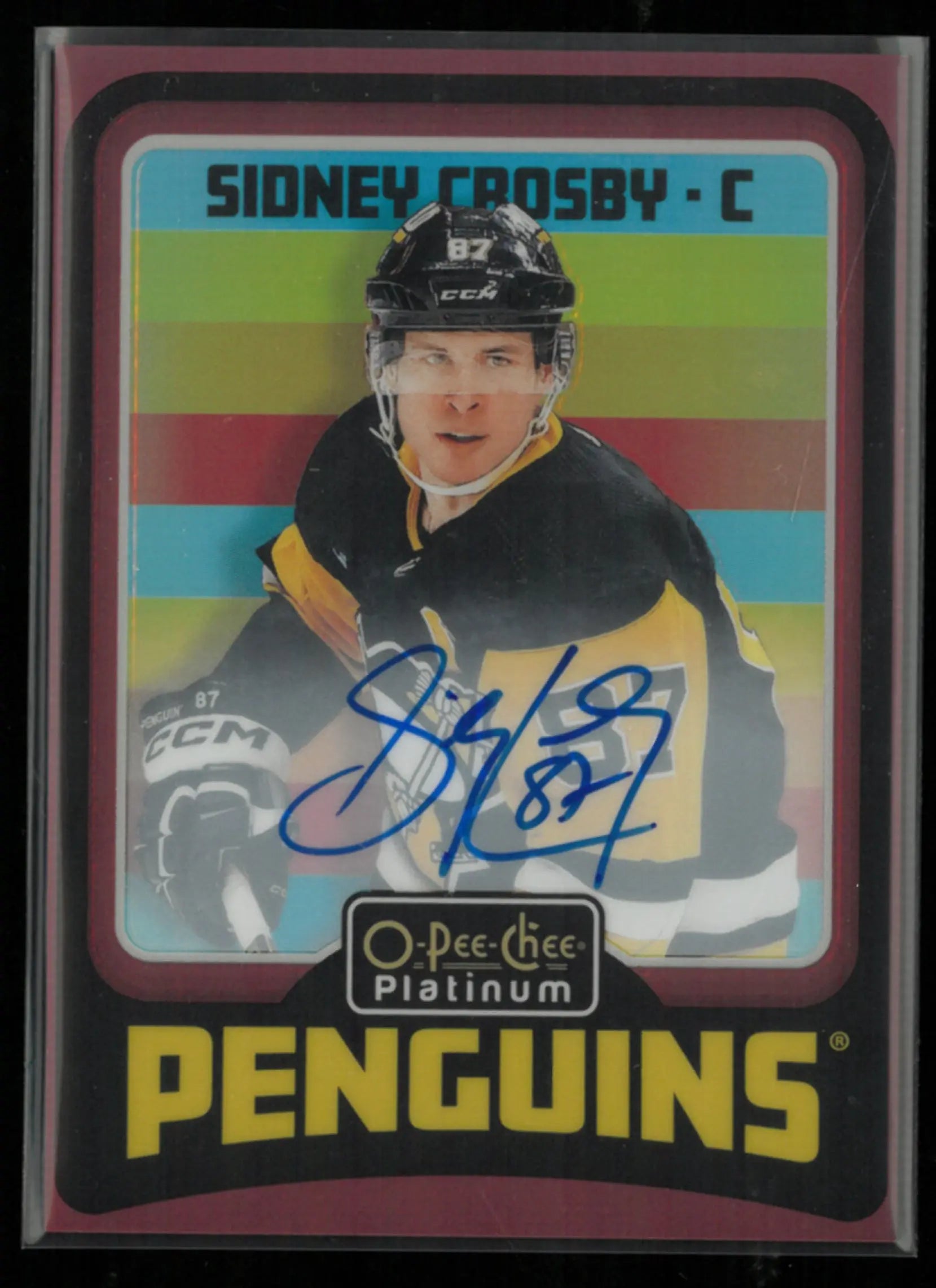 2024-25 Upper Deck O-Pee-Chee Platinum Autograph Sidney Crosby Red Auto Rainbow 