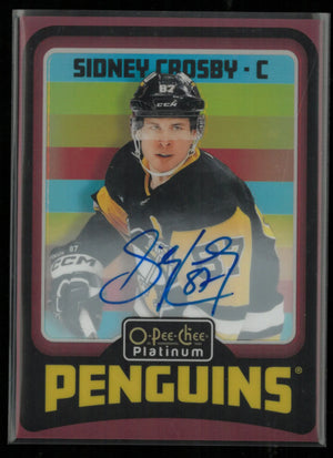 2024-25 Upper Deck O-Pee-Chee Platinum Autograph Sidney Crosby Red Auto Rainbow 