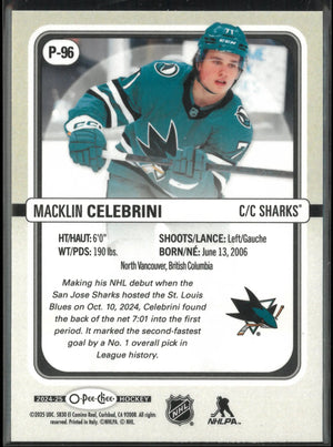 2024-25 Upper Deck O-Pee-Chee Premier Rookies Macklin Celebrini RC 